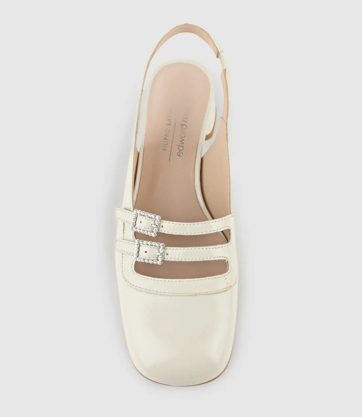 Dorit35 Squond Slingback Pump In Offwhite Crinkle