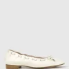 Echo Square Toe Ballet In Offwhite
