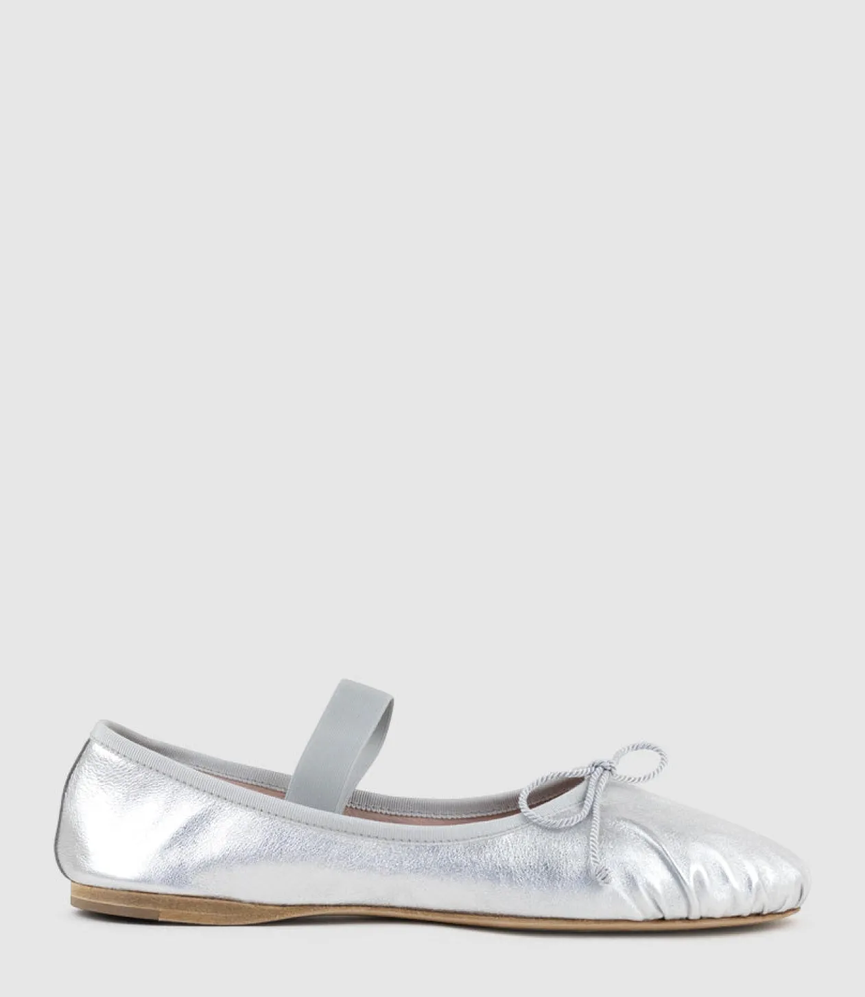 Eden Ballet With Elastic Strap In Silver