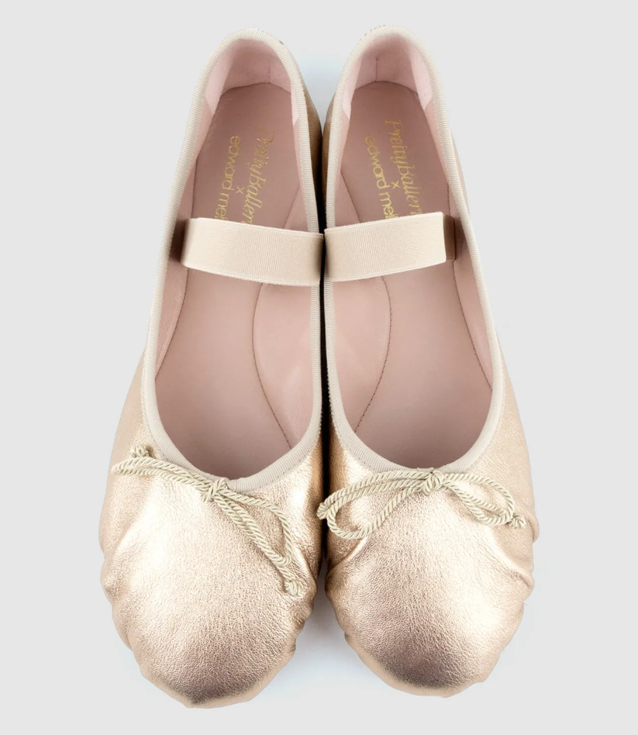 Eden Ballet With Elastic Strap In Gold