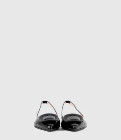 Eliza Slingback With Hardware In Black Patent