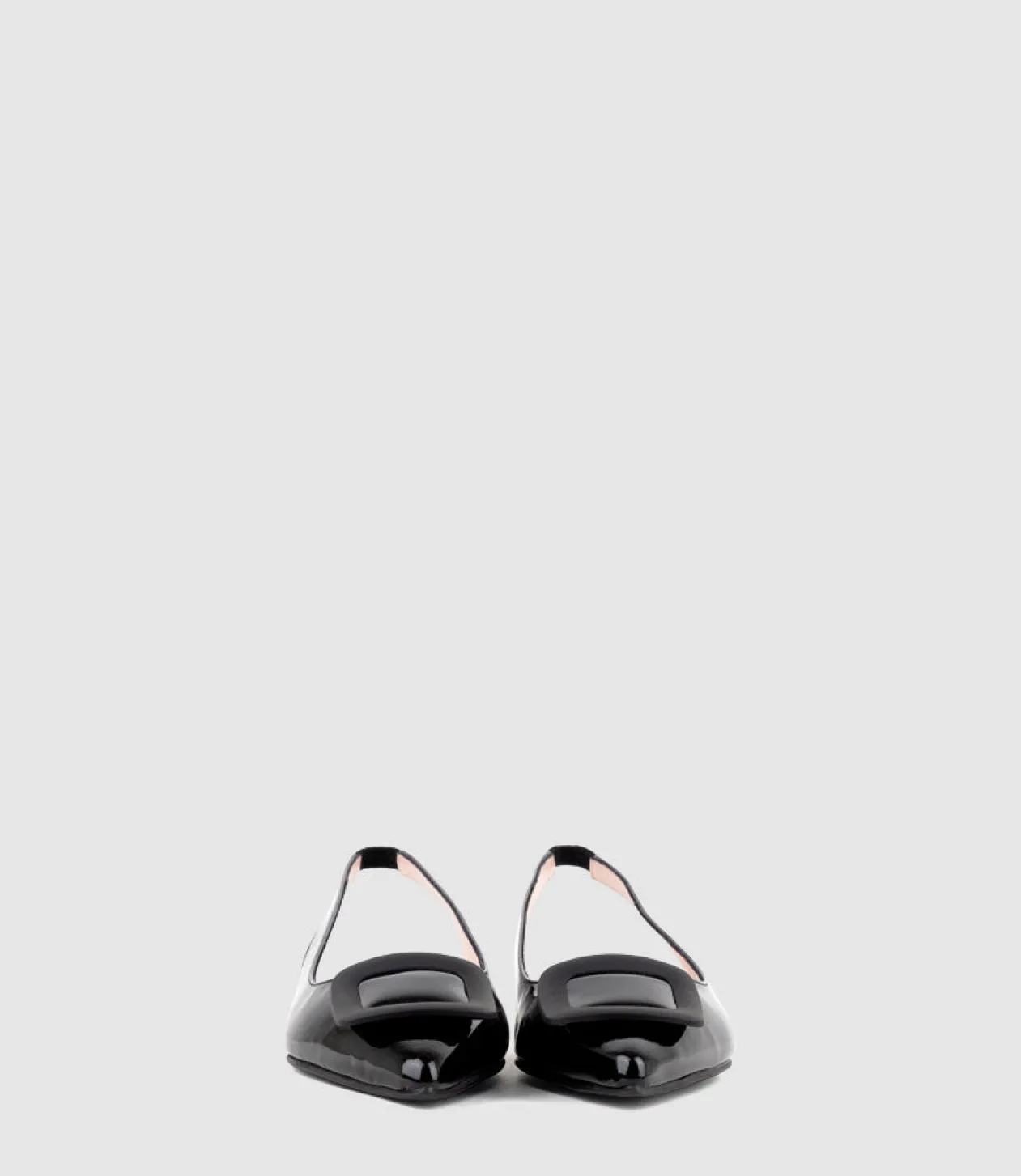 Eliza Slingback With Hardware In Black Patent
