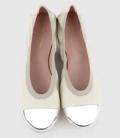 Elora Cap Toe Ballet In Offwhite