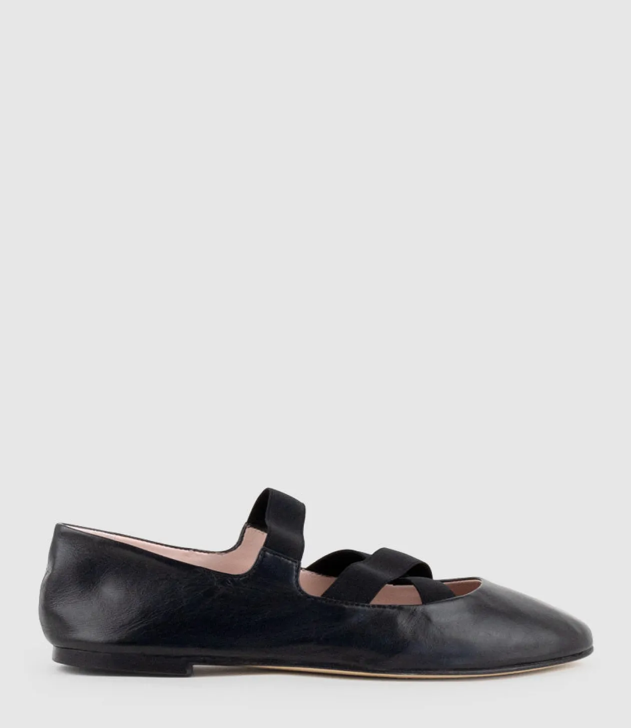 Emaline Crossover Elastic Ballet In Black