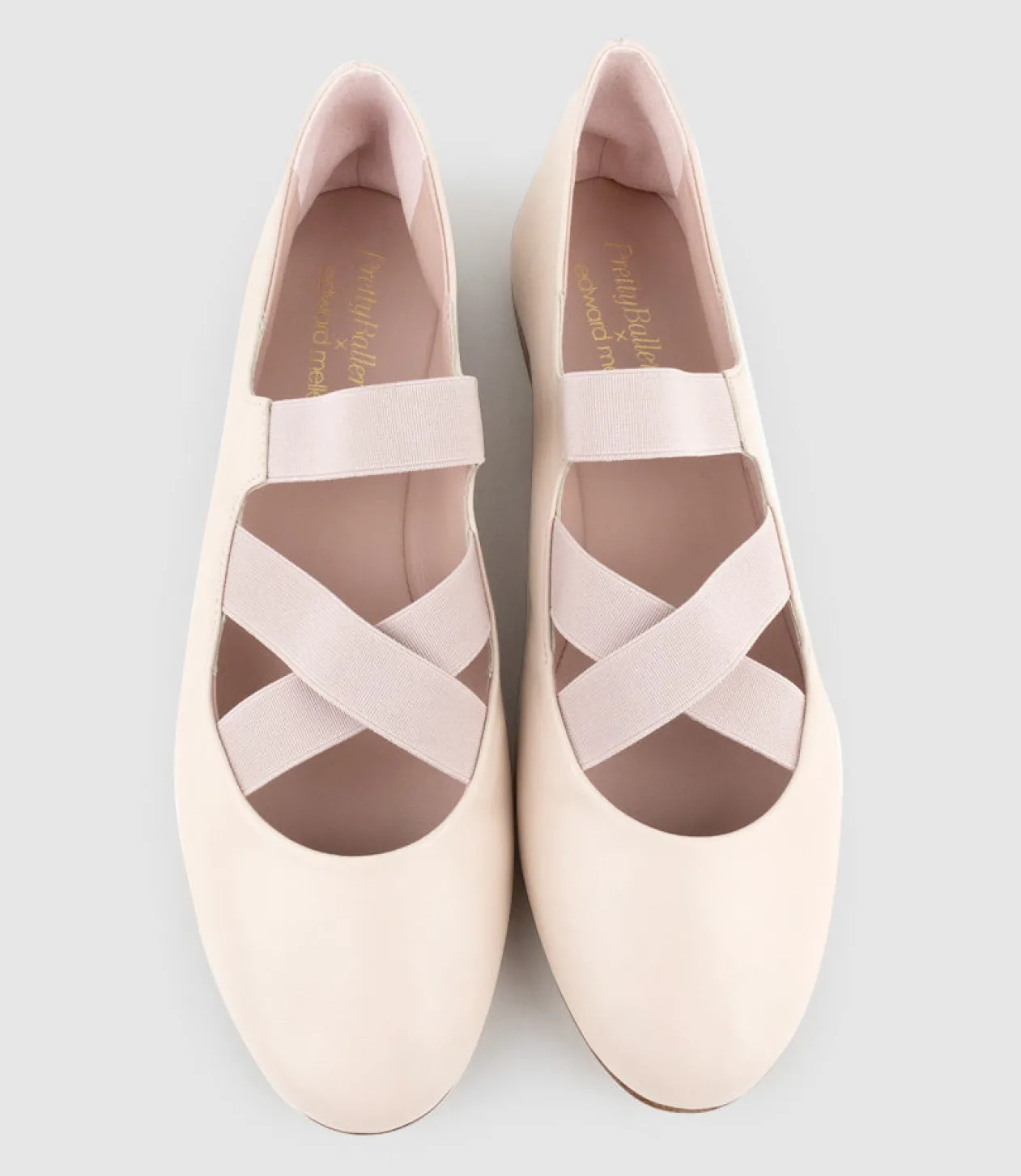 Emaline Crossover Elastic Ballet In Nude