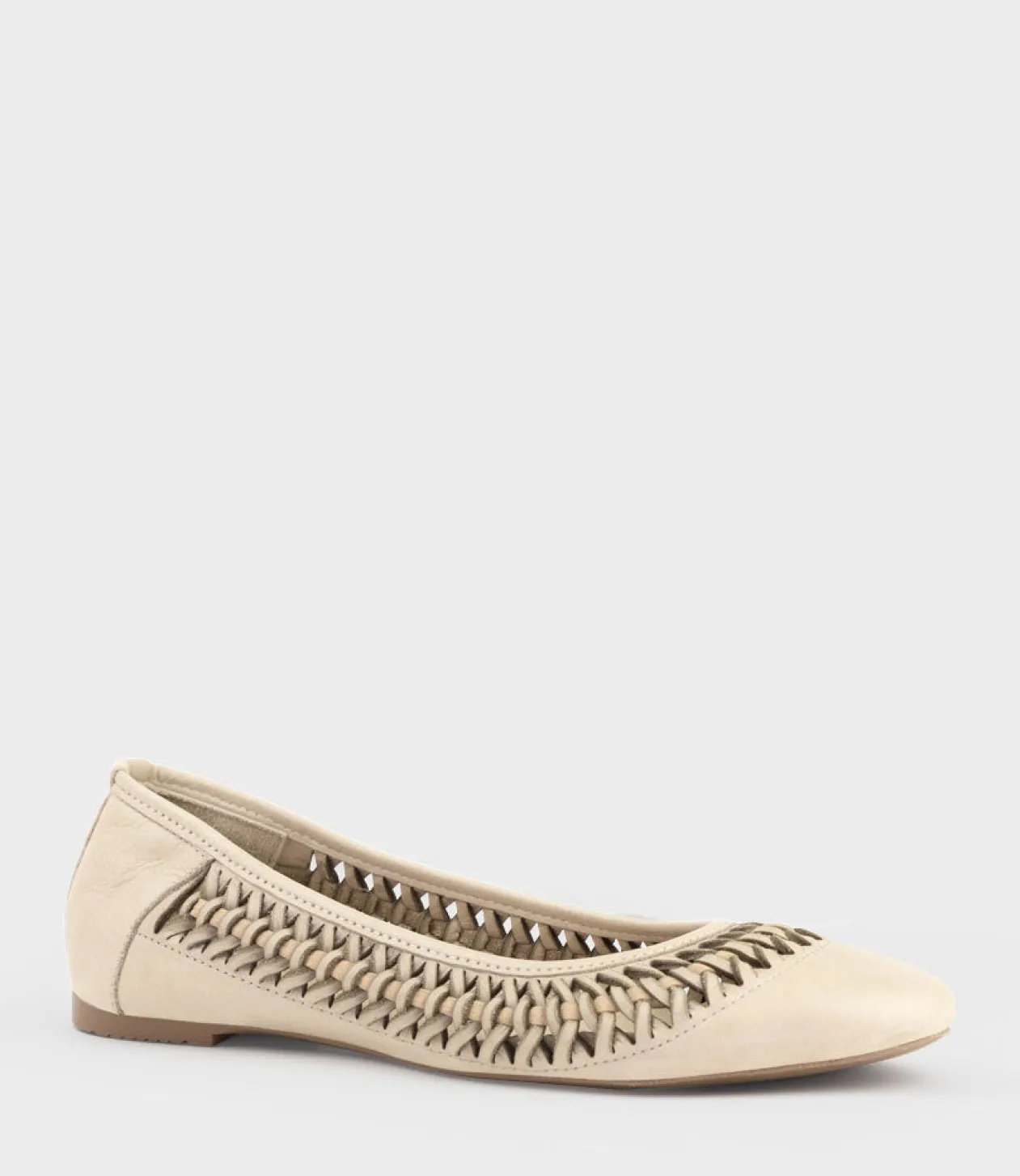 Emina Woven Detail Ballet In Beige