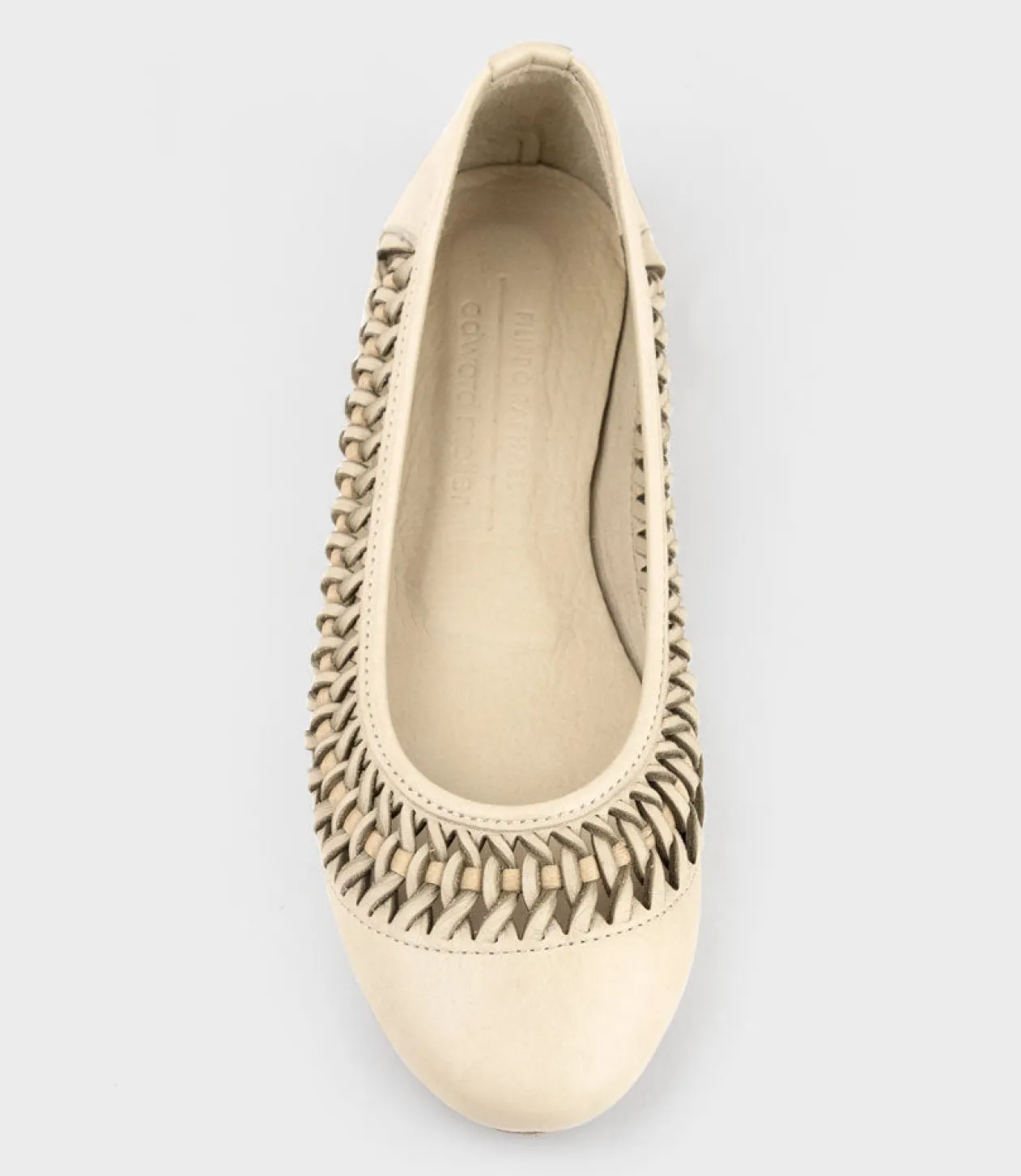 Emina Woven Detail Ballet In Beige