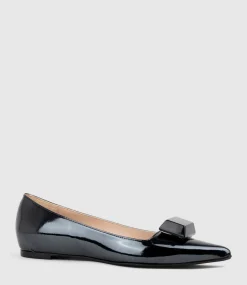 Emrata Pointed Ballet With Trim In Black
