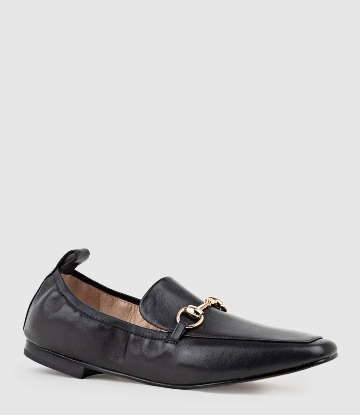 Finer Elastic Back Slipper With Hardware In Black