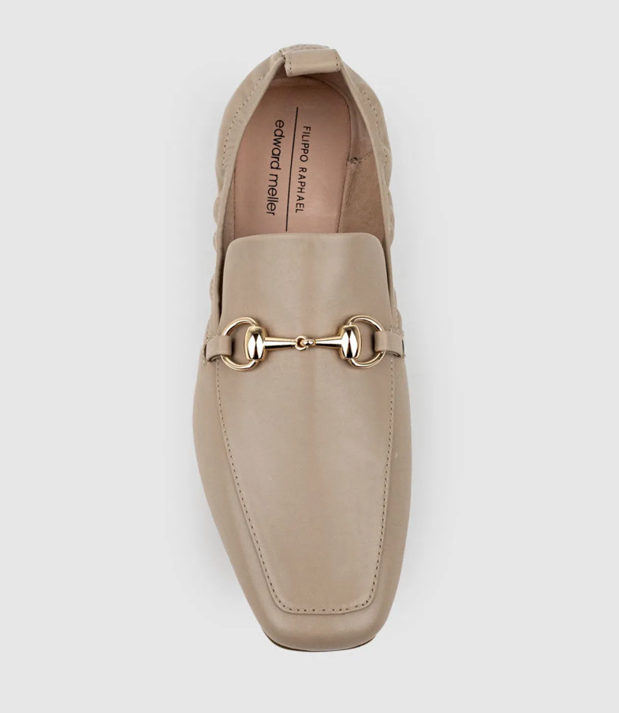 Finer Elastic Back Slipper With Hardware In Taupe Calf