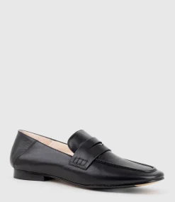 Finlay Moccasin With Collapsible Back In Black Calf