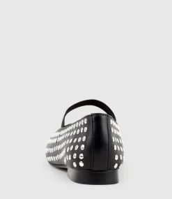 Fizz Studded Ballet In Black