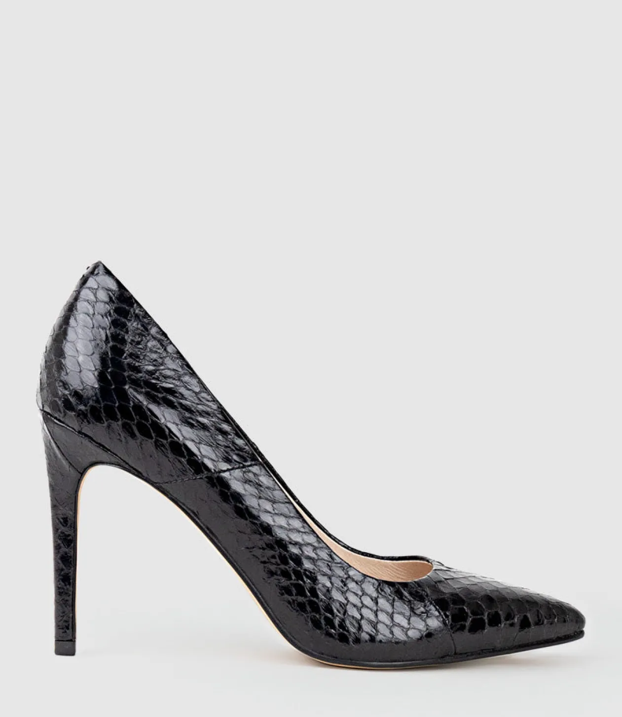 Gaga 100Mm Pointed Toe Pump In Black Snake
