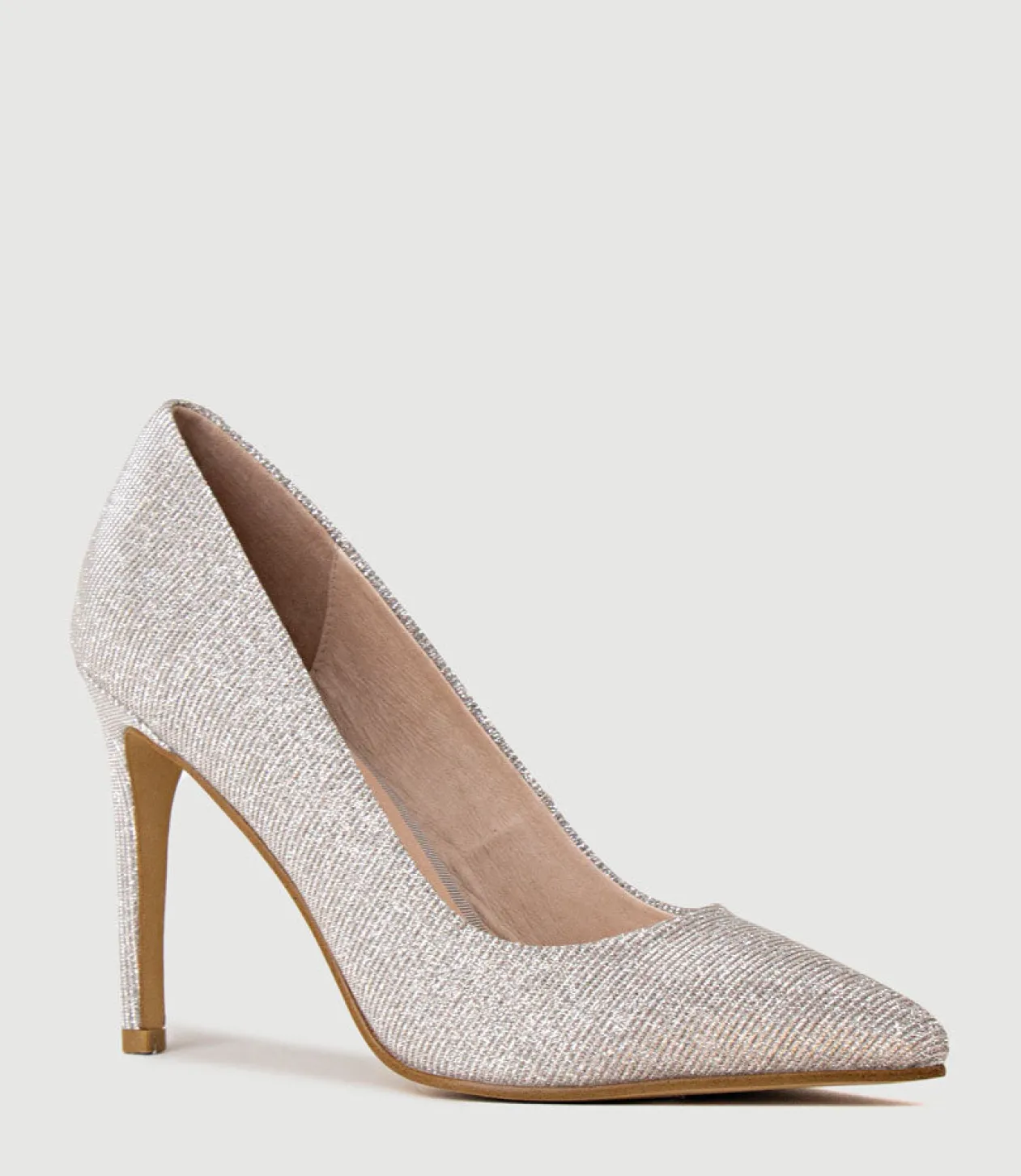 Gaga 100Mm Pointed Toe Pump In Silver Ritz