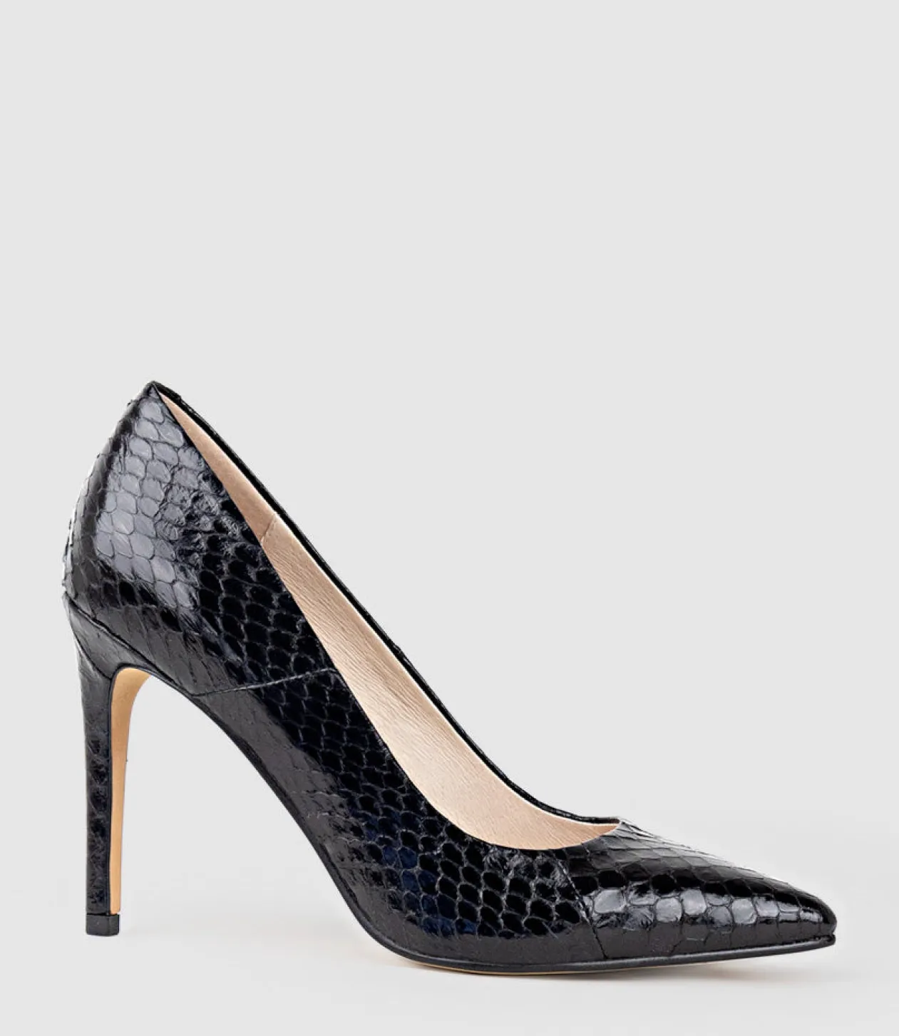 Gaga 100Mm Pointed Toe Pump In Black Snake