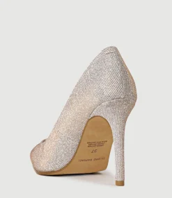 Gaga 100Mm Pointed Toe Pump In Silver Ritz