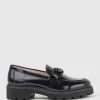 Galt Moccasin With Tonal Trim In Black High Shine