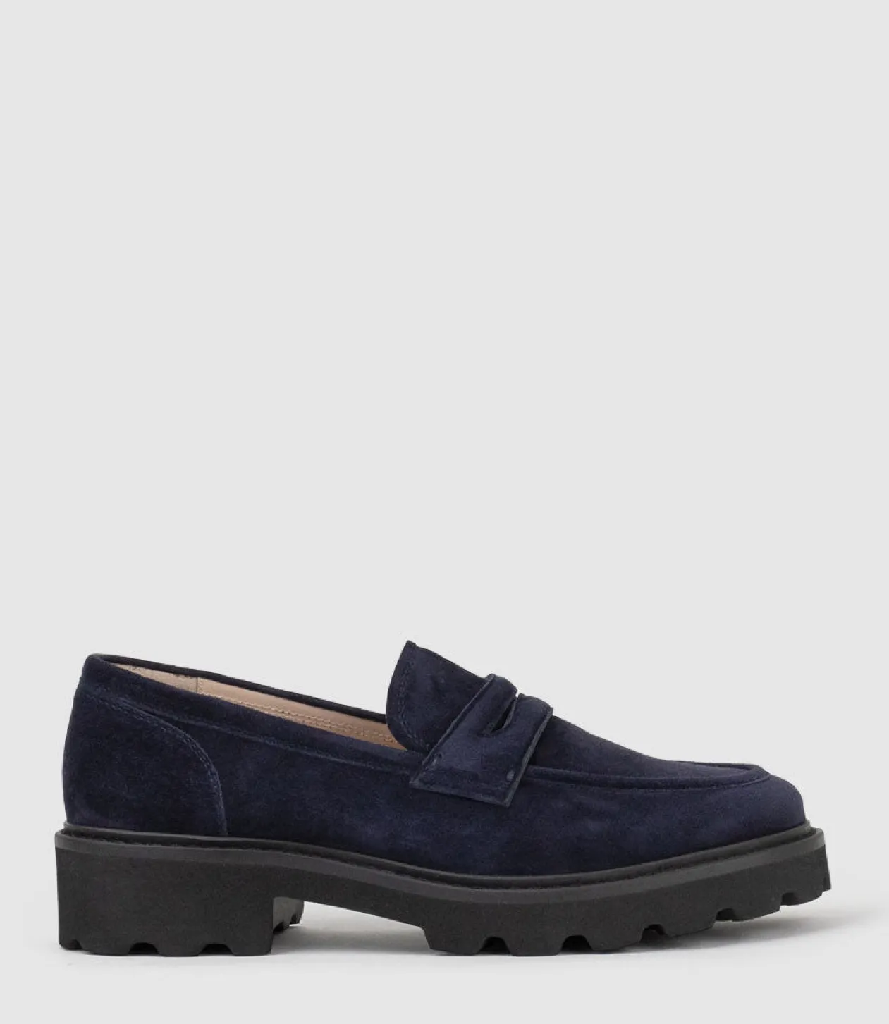 Gaston Moccasin In Navy Suede