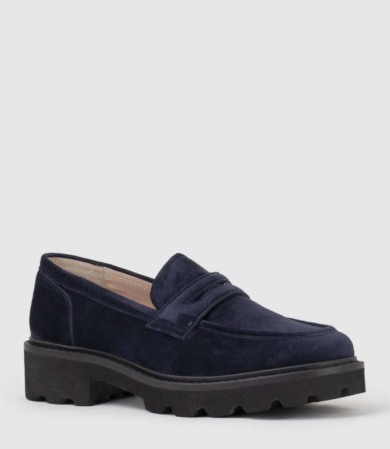 Gaston Moccasin In Navy Suede