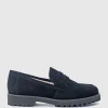 Gentry Chunky Moccasin On Eva Sole In Black Suede