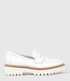 Gillian Moccasin On Chunky Sole In Offwhite