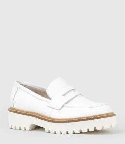 Gillian Moccasin On Chunky Sole In Offwhite