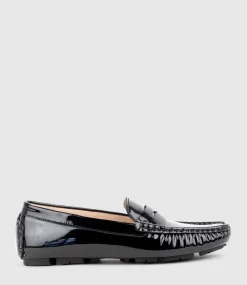Gracey Driving Moccasin In Black Patent