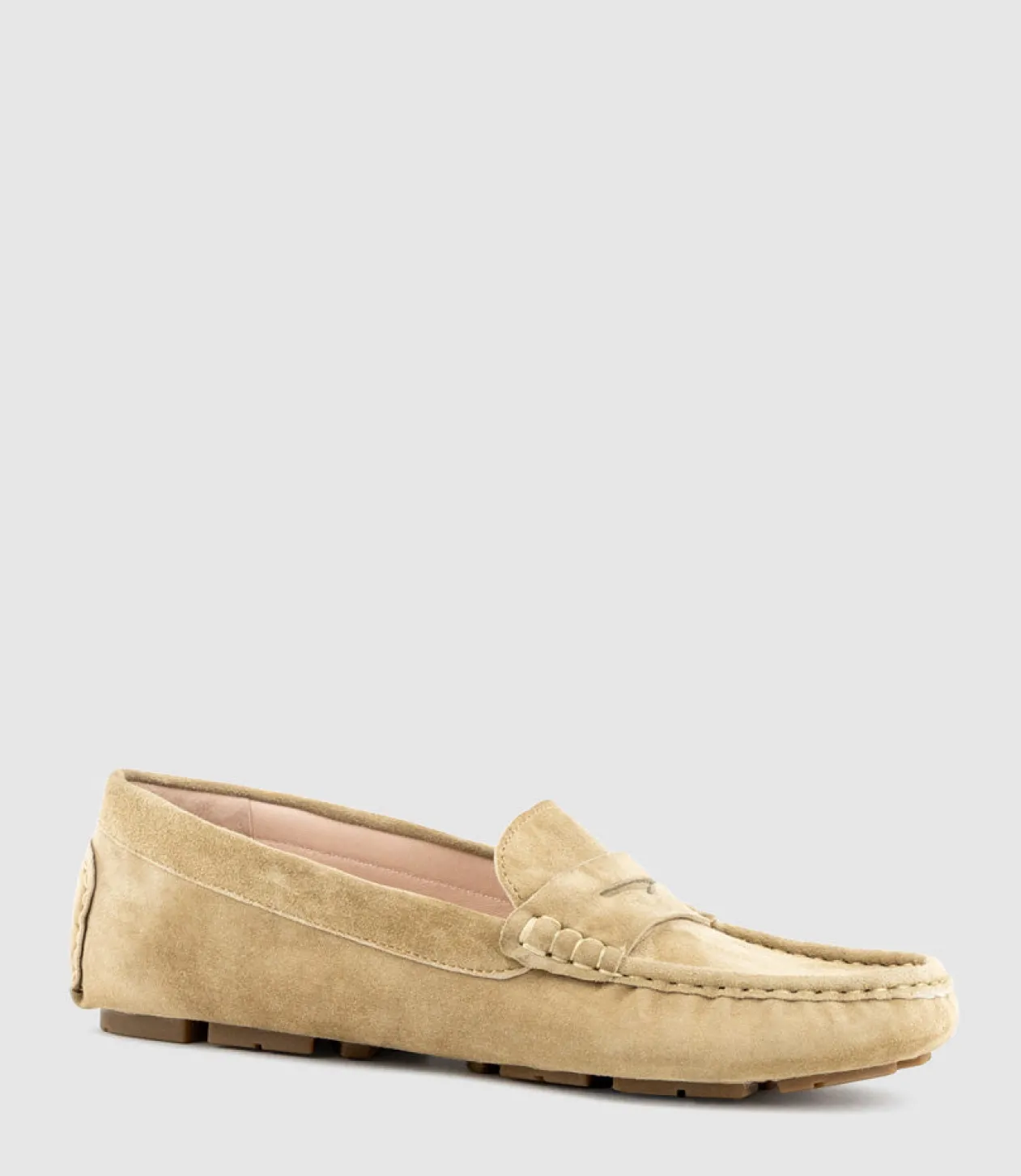 Gracey Driving Moccasin In Camel Suede