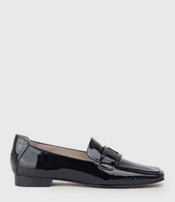 Grady Moccasin With Hardware In Black Patent
