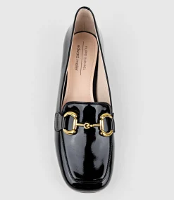 Harlee30 Moccasin With Trim In Black Patent