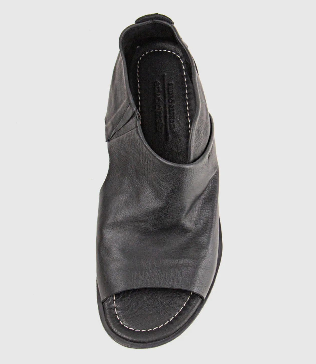 Harper Open Toe Bootie Flat In Black