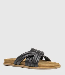 Harry Crossover Padded Pool Slide In Black