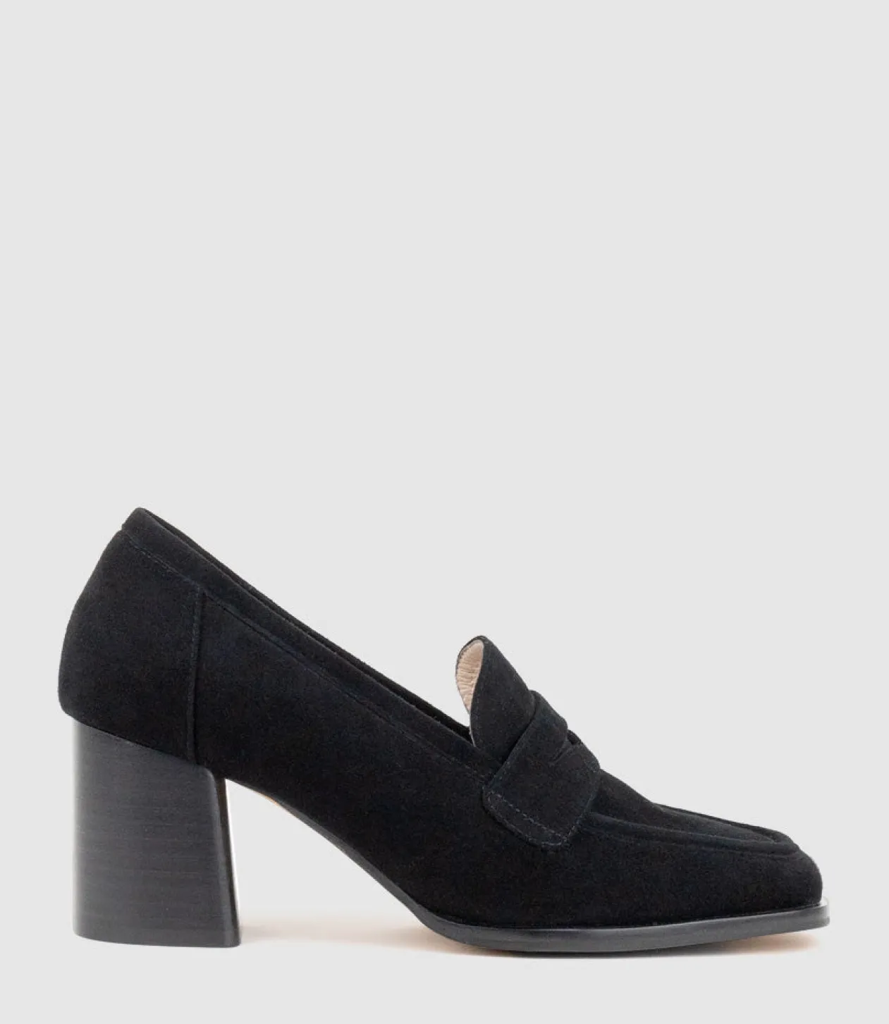 Hazel65 Albert Throat Pump In Black Suede