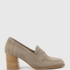 Hazel65 Albert Throat Pump In Latte Suede