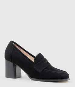Hazel65 Albert Throat Pump In Black Suede