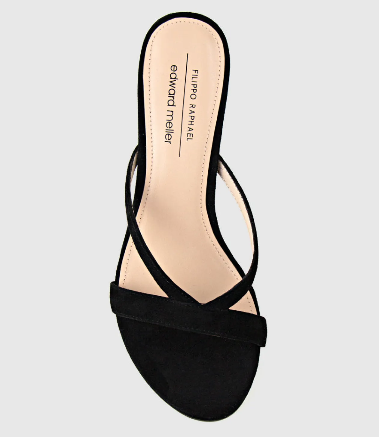 Imani75 Fine Heel Slide In Black Suede