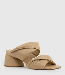 Imira55 Puffed Heel Slide In Cream