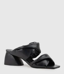Imira55 Puffed Heel Slide In Black