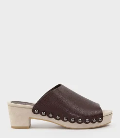 Inara65 Studded Slide On Unit In Brown