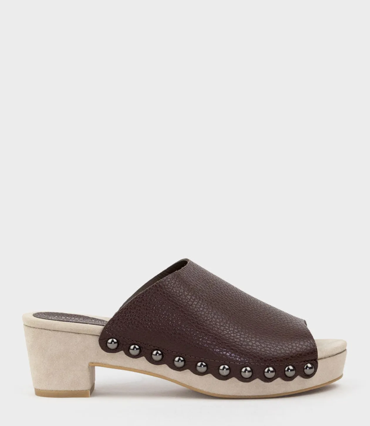 Inara65 Studded Slide On Unit In Brown