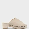 Inara65 Studded Slide On Unit In Biscuit Suede