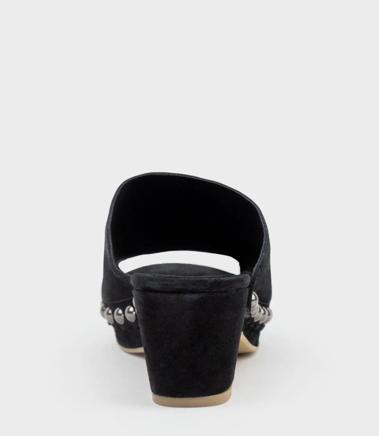 Inara65 Studded Slide On Unit In Black Suede