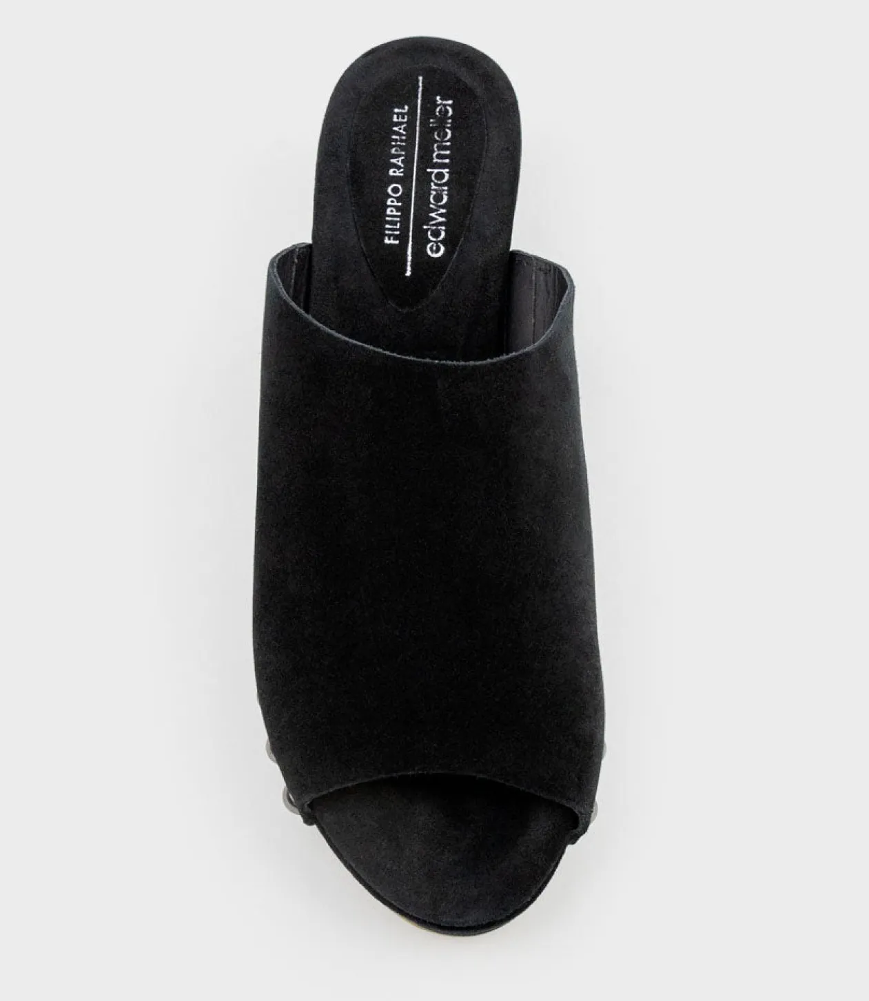 Inara65 Studded Slide On Unit In Black Suede
