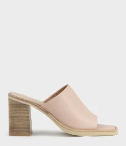 Inaya90 Block Heel Slide In Nude