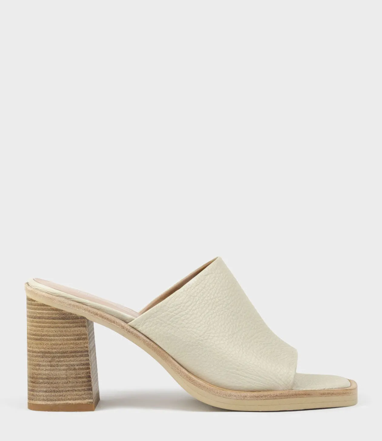 Inaya90 Block Heel Slide In Offwhite