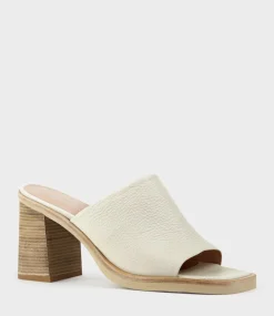 Inaya90 Block Heel Slide In Offwhite
