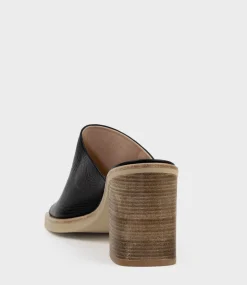 Inaya90 Block Heel Slide In Black