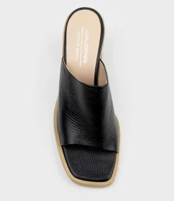 Inaya90 Block Heel Slide In Black