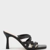Indie80 Square Toe Strappy Slide In Black