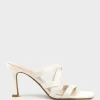 Indie80 Square Toe Strappy Slide In Offwhite